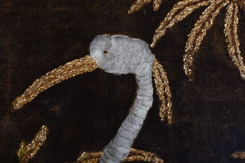 EMBROIDERED EGRET SCENE - ADDITIONAL PHOTO 2