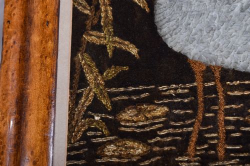 EMBROIDERED EGRET SCENE - ADDITIONAL PHOTO 5