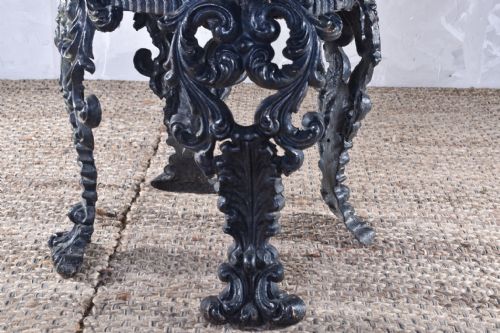 19TH CENTURY CAST IRON ACANTHUS CHAIR - ADDITIONAL PHOTO 5