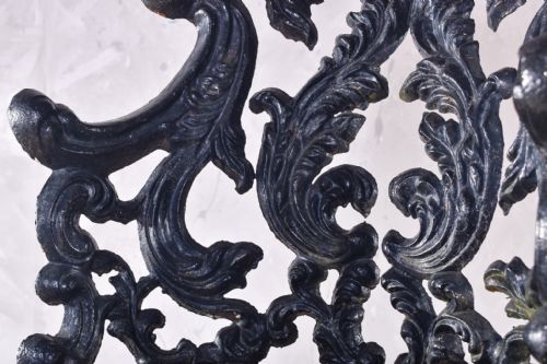 19TH CENTURY CAST IRON ACANTHUS CHAIR - ADDITIONAL PHOTO 6