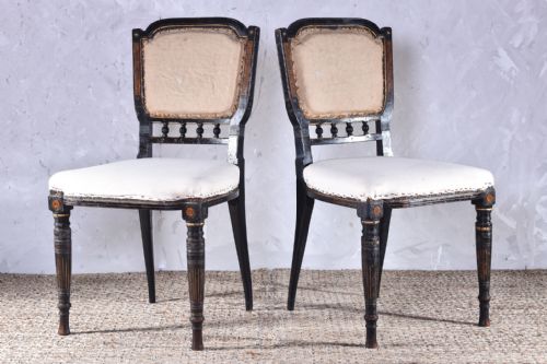 PAIR OF AESTHETIC MOVEMENT SIDE CHAIRS - ADDITIONAL PHOTO 2