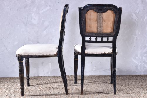 PAIR OF AESTHETIC MOVEMENT SIDE CHAIRS - ADDITIONAL PHOTO 6