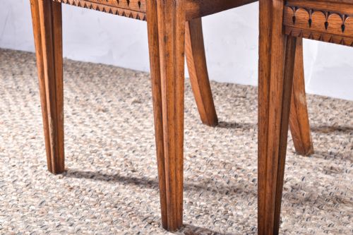 PAIR OF GOTHIC REVIVAL HALL CHAIRS - ADDITIONAL PHOTO 6