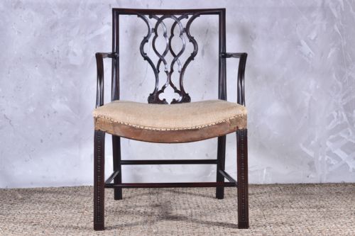 SCOTTISH GEORGE III MAHOGANY ARMCHAIR - ADDITIONAL PHOTO 4