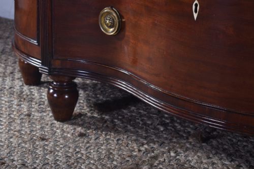 A GEORGE IV MAHOGANY SERPENTINE SIDE CABINET - ADDITIONAL PHOTO 1