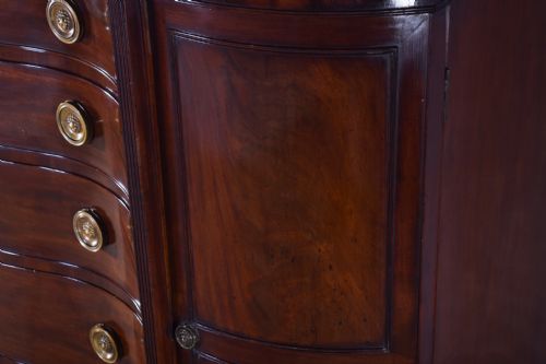 A GEORGE IV MAHOGANY SERPENTINE SIDE CABINET - ADDITIONAL PHOTO 2