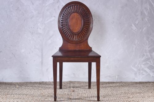 george iii mahogany hall chair - CATEGORY: ANTIQUE CHAIRS - DATED GEORGIAN
