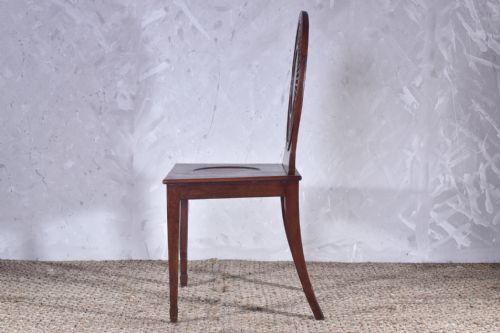 GEORGE III MAHOGANY HALL CHAIR - ADDITIONAL PHOTO 3