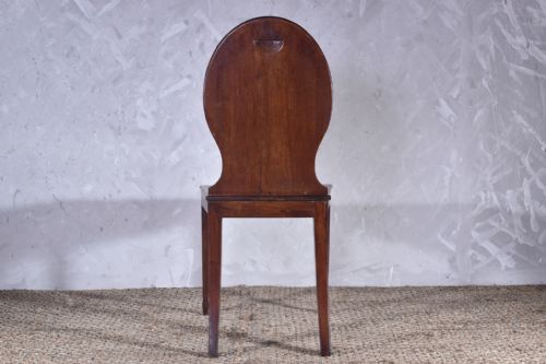 GEORGE III MAHOGANY HALL CHAIR - ADDITIONAL PHOTO 4