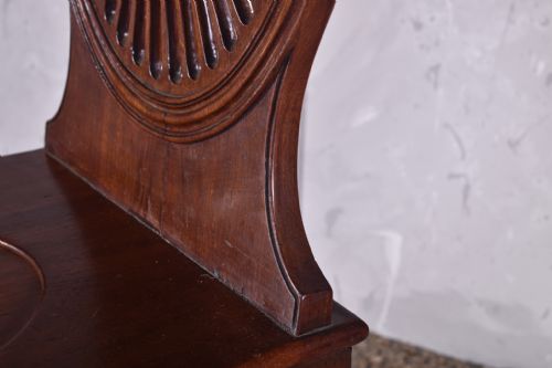 GEORGE III MAHOGANY HALL CHAIR - ADDITIONAL PHOTO 7
