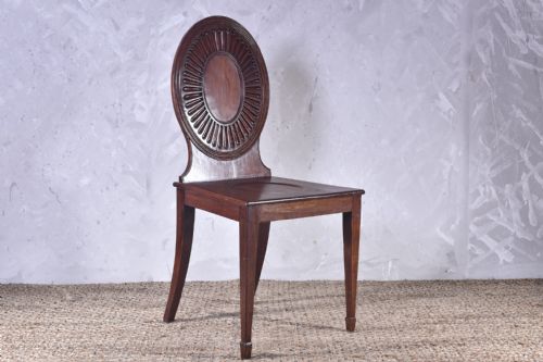 GEORGE III MAHOGANY HALL CHAIR - ADDITIONAL PHOTO 9