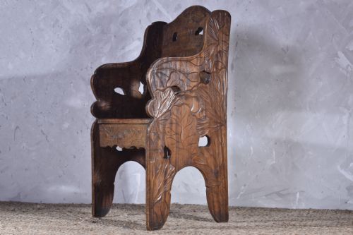 CARVED JAPANESE ARMCHAIR FOR LIBERTYS - ADDITIONAL PHOTO 5