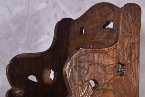 CARVED JAPANESE ARMCHAIR FOR LIBERTYS - ADDITIONAL PHOTO 6