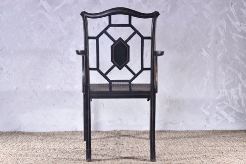 CHINESE CHIPPENDALE STYLE CHINOISERIE ARMCHAIR - ADDITIONAL PHOTO 6