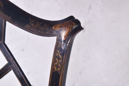 CHINESE CHIPPENDALE STYLE CHINOISERIE ARMCHAIR - ADDITIONAL PHOTO 7