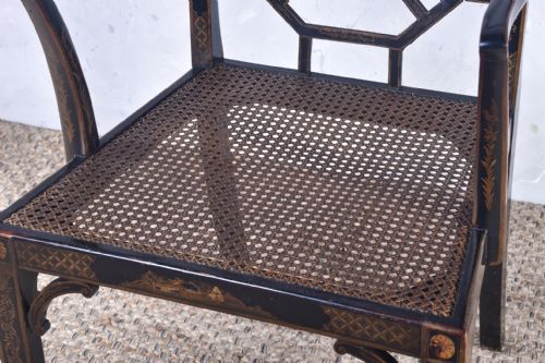 CHINESE CHIPPENDALE STYLE CHINOISERIE ARMCHAIR - ADDITIONAL PHOTO 9