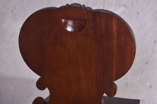 19TH CENTURY MAHOGANY HALL CHAIR - ADDITIONAL PHOTO 7