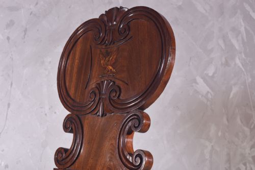 19TH CENTURY MAHOGANY HALL CHAIR - ADDITIONAL PHOTO 8