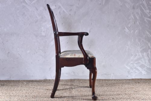 MAHOGANY SCROLL TOP ARMCHAIR - ADDITIONAL PHOTO 2