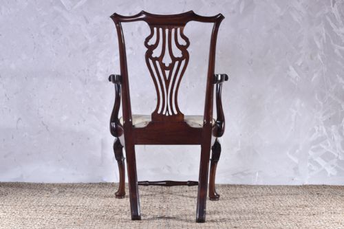 MAHOGANY SCROLL TOP ARMCHAIR - ADDITIONAL PHOTO 3
