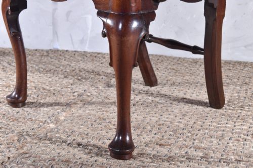 MAHOGANY SCROLL TOP ARMCHAIR - ADDITIONAL PHOTO 4