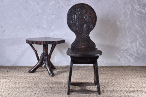 LIBERTY CO CARVED HALL CHAIR - ADDITIONAL PHOTO 2