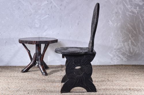 LIBERTY CO CARVED HALL CHAIR - ADDITIONAL PHOTO 3