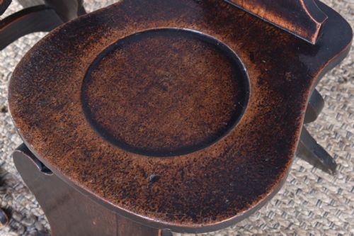 PAIR OF GEORGE III SGABELLO HALL CHAIRS - ADDITIONAL PHOTO 1