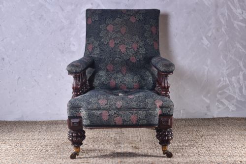 MAHOGANY EASY ARMCHAIR - ADDITIONAL PHOTO 2