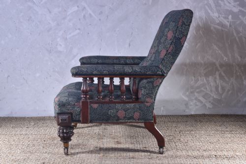 MAHOGANY EASY ARMCHAIR - ADDITIONAL PHOTO 4