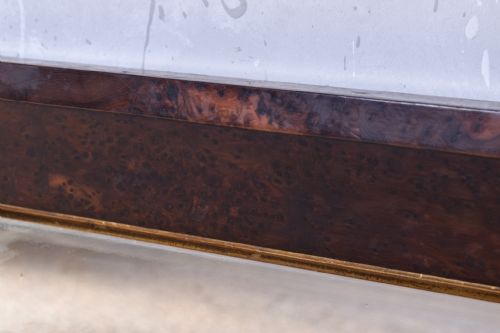 BURR YEW WOOD MIRROR - ADDITIONAL PHOTO 1