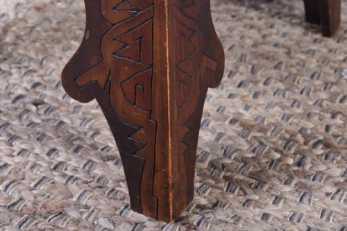 THEBES STYLE POKERWORK STOOL - ADDITIONAL PHOTO 4