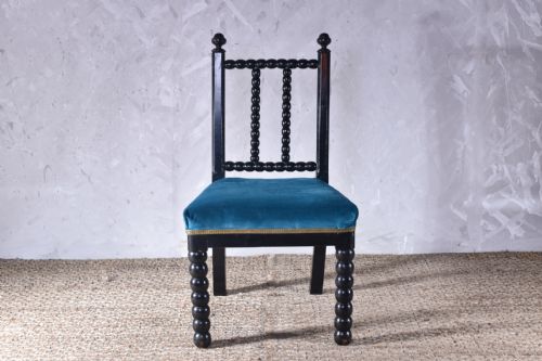 ebonised bobbin chair - CATEGORY: ANTIQUE CHAIRS - DATED VICTORIAN