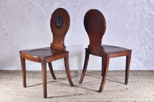 PAIR OF GEORGE III HALL CHAIRS - ADDITIONAL PHOTO 4