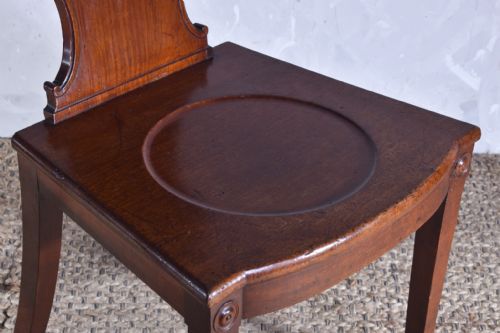 PAIR OF GEORGE III HALL CHAIRS - ADDITIONAL PHOTO 5