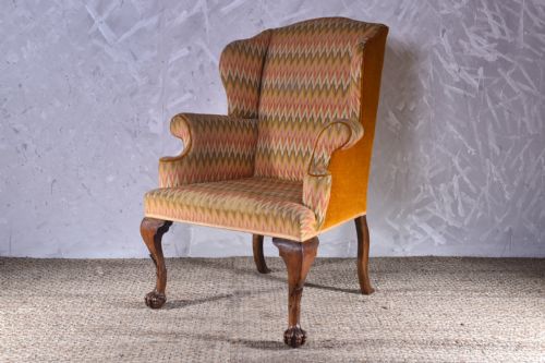 GEORGE II STYLE WINGBACK ARMCHAIR - ADDITIONAL PHOTO 4