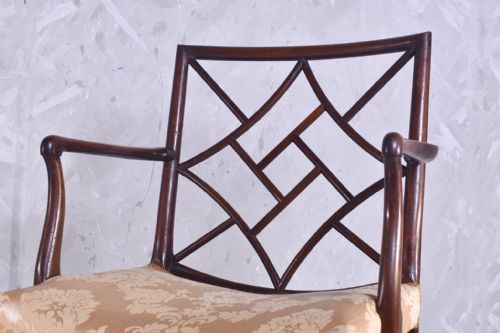 MAHOGANY COCKPEN OPEN ARMCHAIR - ADDITIONAL PHOTO 1