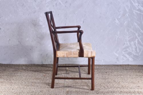 MAHOGANY COCKPEN OPEN ARMCHAIR - ADDITIONAL PHOTO 3