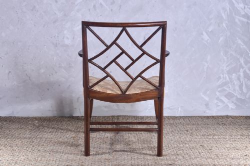 MAHOGANY COCKPEN OPEN ARMCHAIR - ADDITIONAL PHOTO 4
