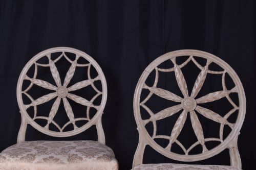 PAIR OF PAINTED WHEEL BACK CHAIRS - ADDITIONAL PHOTO 1