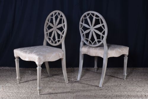 PAIR OF PAINTED WHEEL BACK CHAIRS - ADDITIONAL PHOTO 3