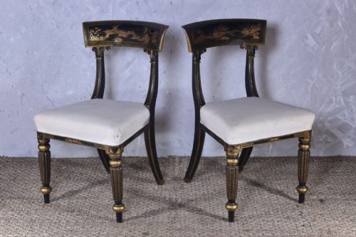 pair of william iv chinoiserie chairs - CATEGORY: ANTIQUE CHAIRS - DATED 19TH CENTURY