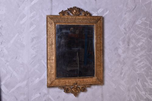 19th century gilt gesso wall mirror - CATEGORY: ANTIQUE MIRRORS - DATED VICTORIAN