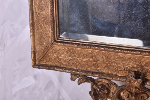 19TH CENTURY GILT GESSO WALL MIRROR - ADDITIONAL PHOTO 4