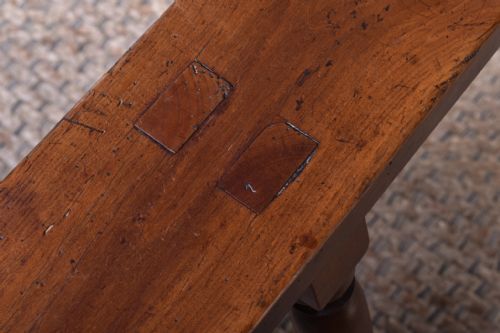 PAIR OF 19TH CENTURY FRUITWOOD BENCHES - ADDITIONAL PHOTO 4