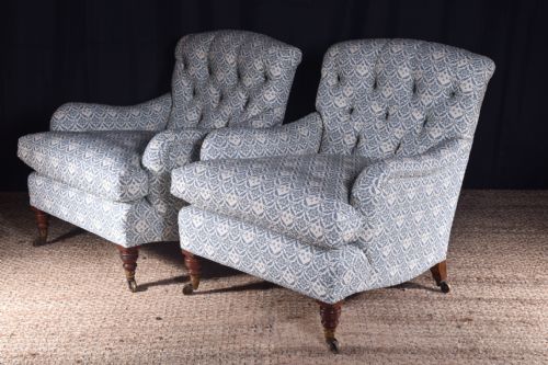 PAIR OF HOWARD SONS BRIDGEWATER ARMCHAIRS - ADDITIONAL PHOTO 7
