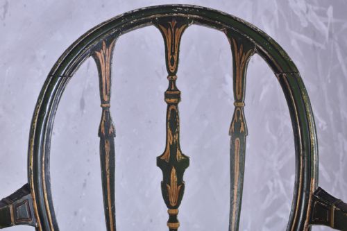 GEORGE III PAINTED OVALBACK ARMCHAIR - ADDITIONAL PHOTO 1