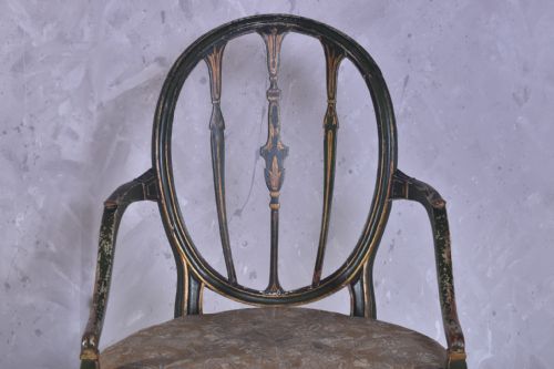 GEORGE III PAINTED OVALBACK ARMCHAIR - ADDITIONAL PHOTO 3