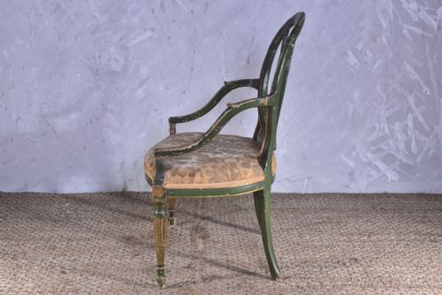 GEORGE III PAINTED OVALBACK ARMCHAIR - ADDITIONAL PHOTO 4