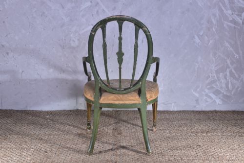 GEORGE III PAINTED OVALBACK ARMCHAIR - ADDITIONAL PHOTO 6